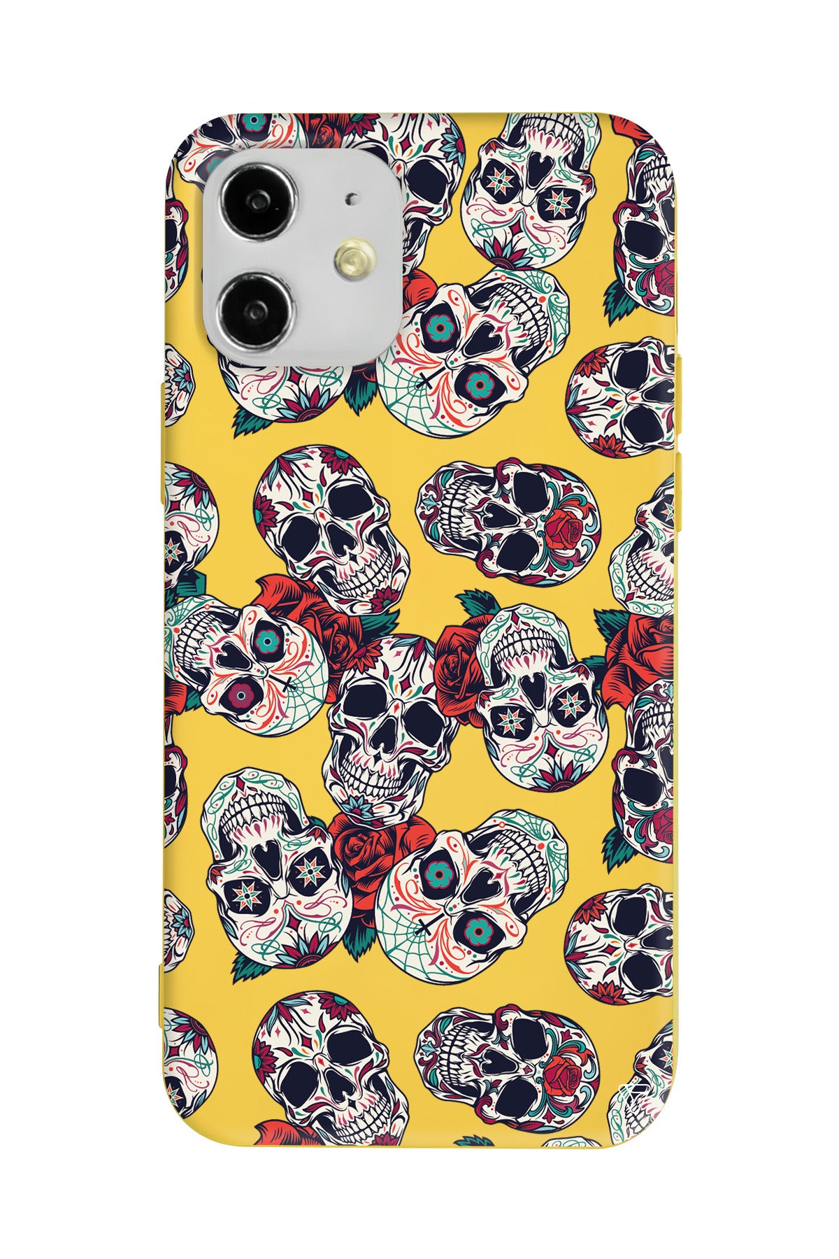 Death and Roses Lansman Model İçi Kadife Silikon Telefon Kılıfı