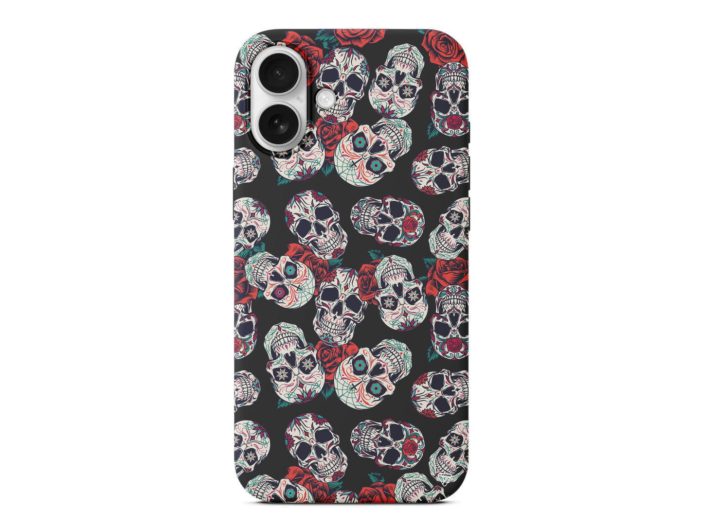 Death and Roses Lansman Model İçi Kadife Silikon Telefon Kılıfı – Plus Serisine Özel