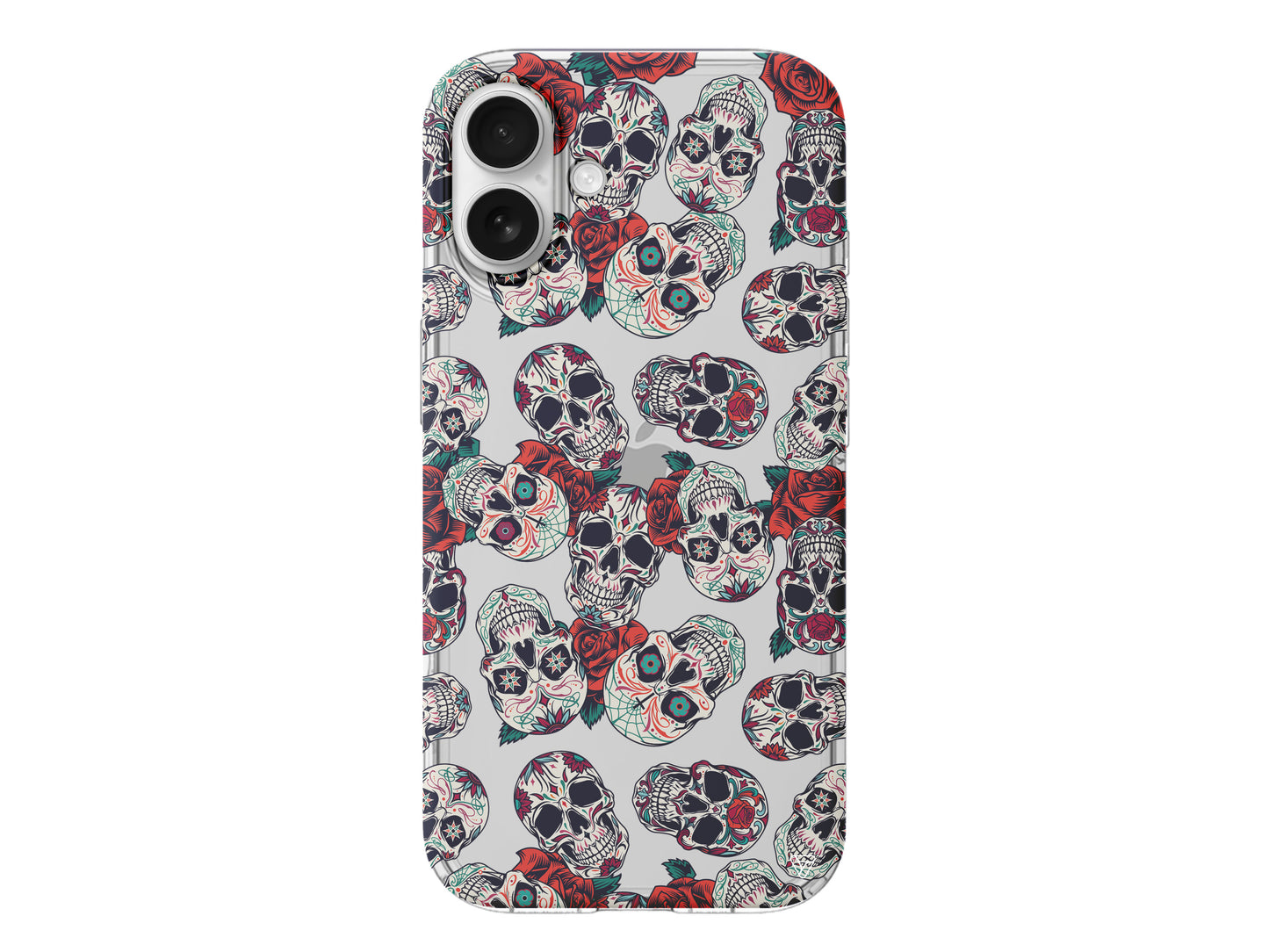 Death and Roses Lansman Model İçi Kadife Silikon Telefon Kılıfı