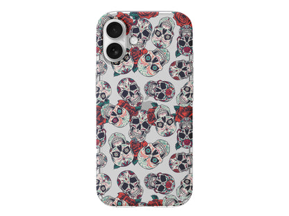 Death and Roses Lansman Model İçi Kadife Silikon Telefon Kılıfı