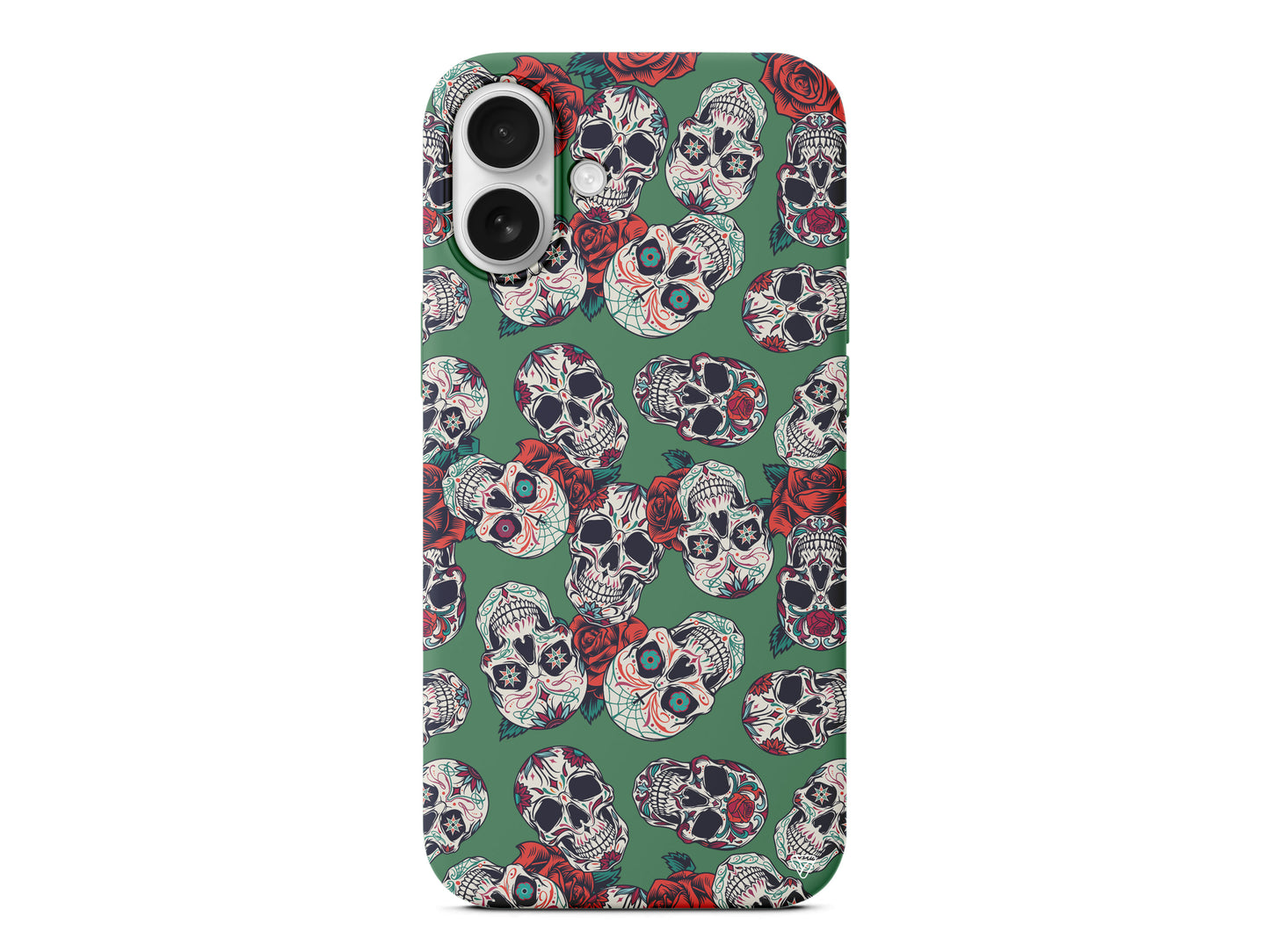 Death and Roses Lansman Model İçi Kadife Silikon Telefon Kılıfı