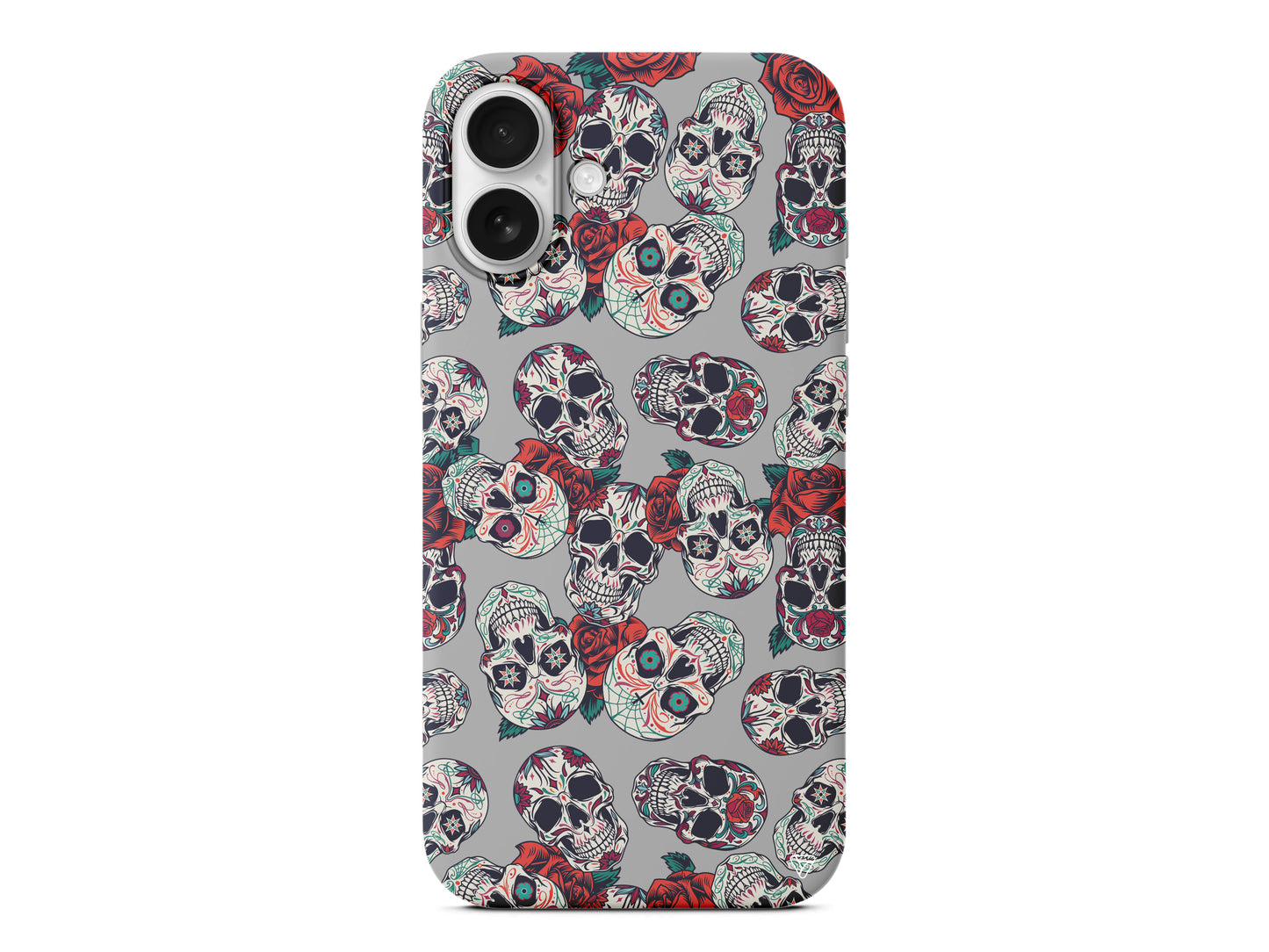 Death and Roses Lansman Model İçi Kadife Silikon Telefon Kılıfı