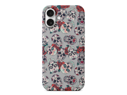 Death and Roses Lansman Model İçi Kadife Silikon Telefon Kılıfı