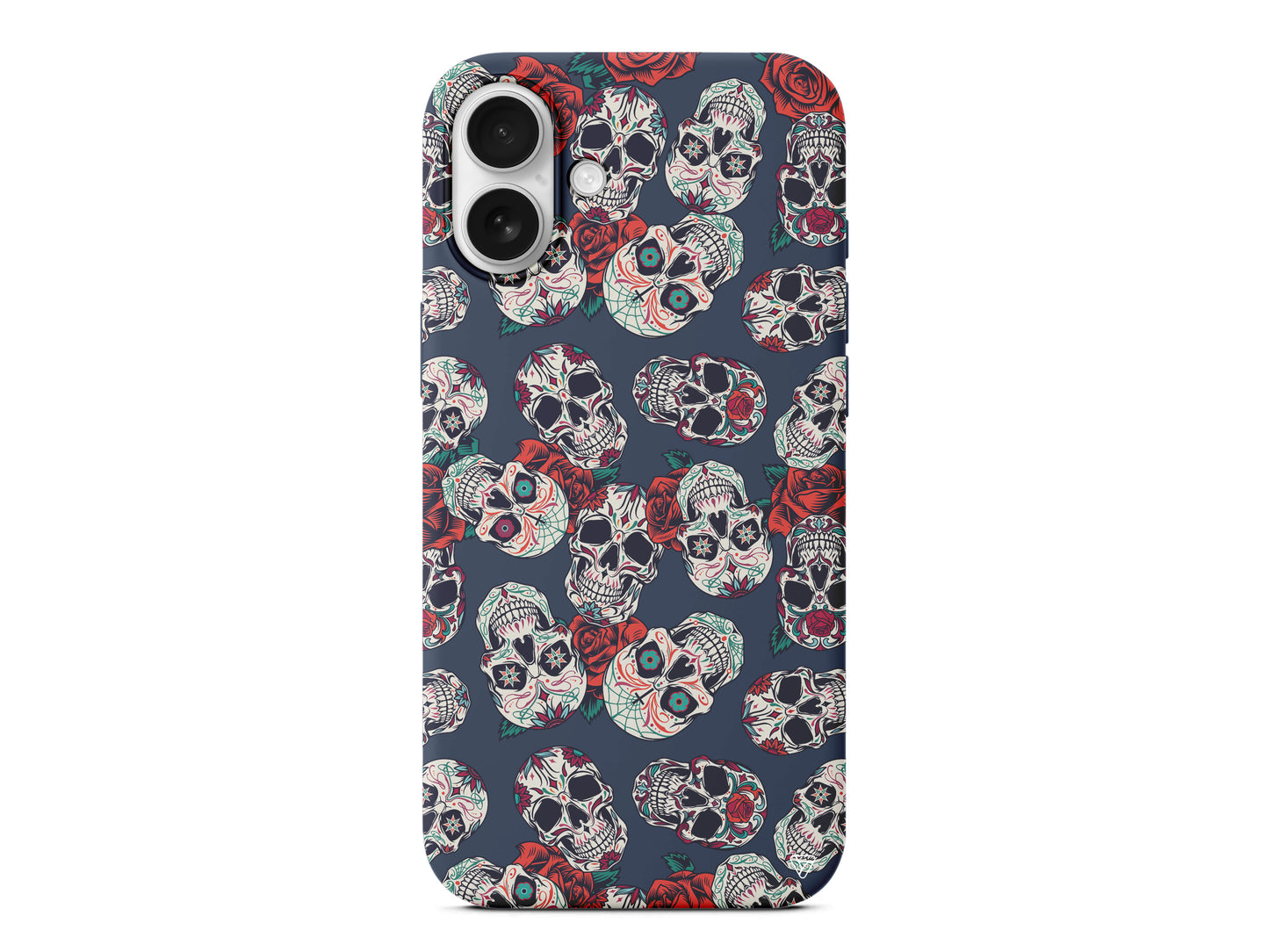 Death and Roses Lansman Model İçi Kadife Silikon Telefon Kılıfı