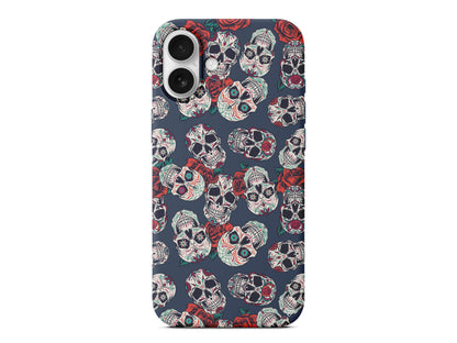 Death and Roses Lansman Model İçi Kadife Silikon Telefon Kılıfı