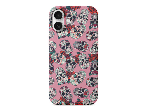 Death and Roses Lansman Model İçi Kadife Silikon Telefon Kılıfı – Plus Serisine Özel