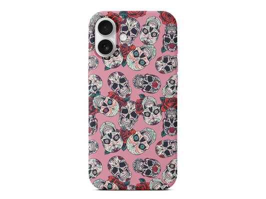 Death and Roses Lansman Model İçi Kadife Silikon Telefon Kılıfı – Plus Serisine Özel