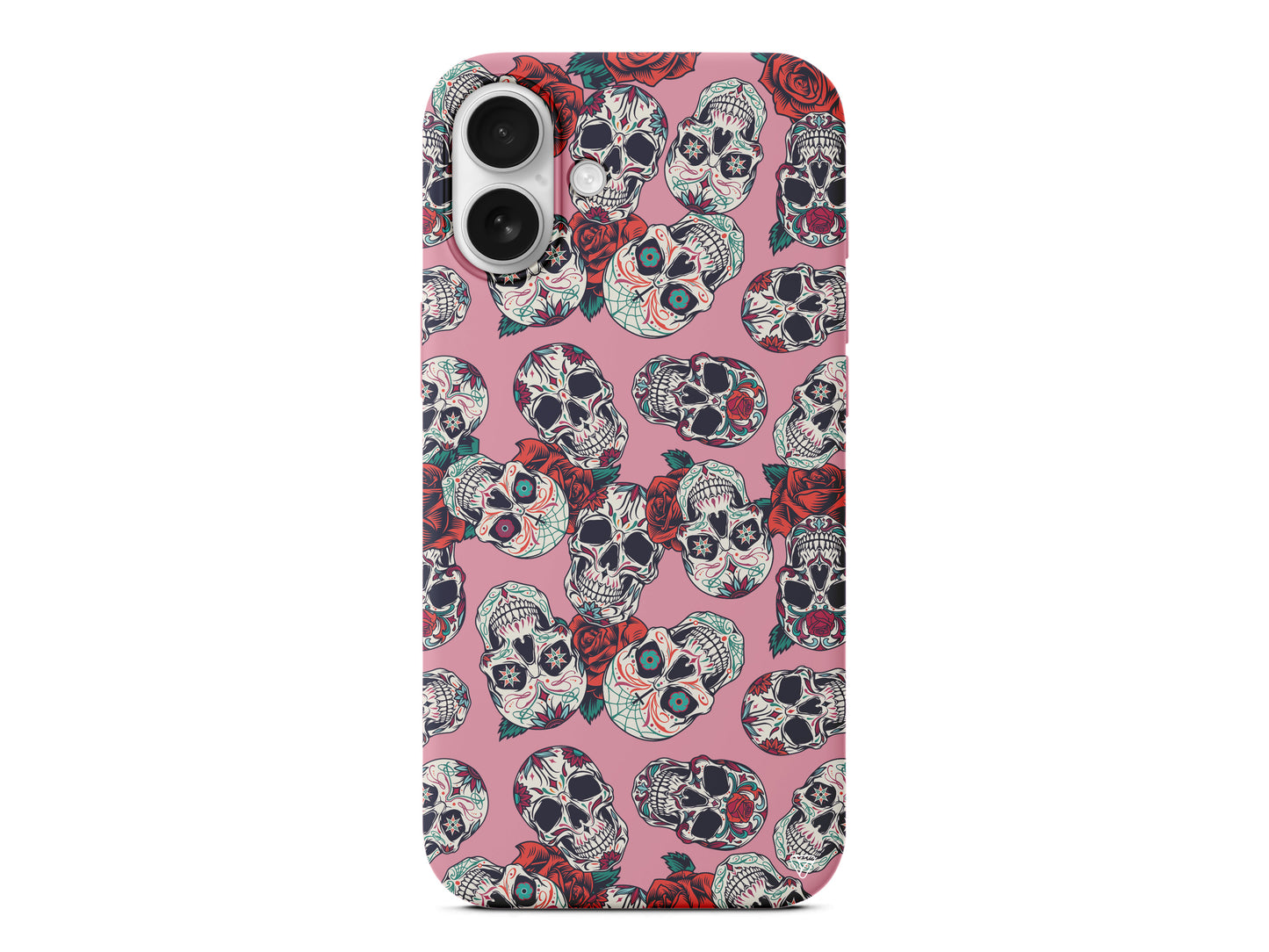 Death and Roses Lansman Model İçi Kadife Silikon Telefon Kılıfı