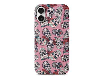 Death and Roses Lansman Model İçi Kadife Silikon Telefon Kılıfı