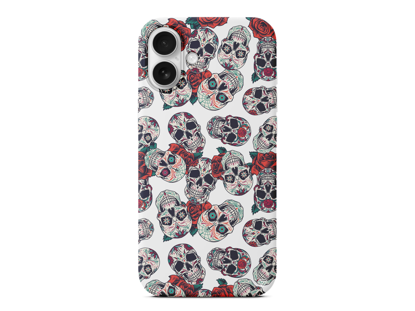 Death and Roses Lansman Model İçi Kadife Silikon Telefon Kılıfı