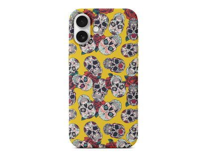 Death and Roses Lansman Model İçi Kadife Silikon Telefon Kılıfı – Plus Serisine Özel