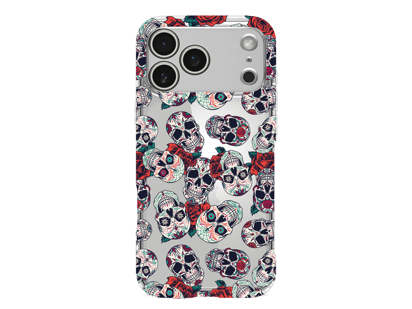 Death and Roses Lansman Model İçi Kadife Silikon Telefon Kılıfı