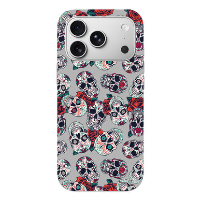 Death and Roses Lansman Model İçi Kadife Silikon Telefon Kılıfı