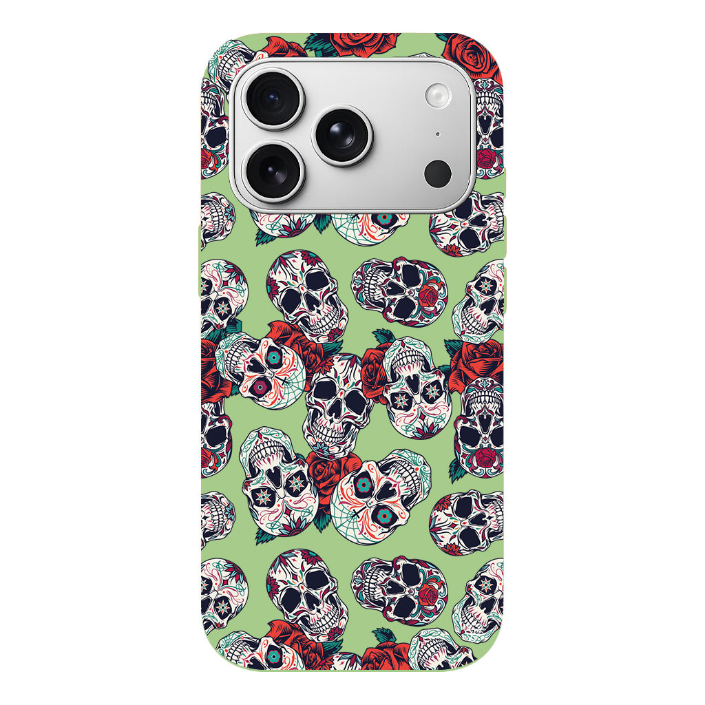 Death and Roses Lansman Model İçi Kadife Silikon Telefon Kılıfı