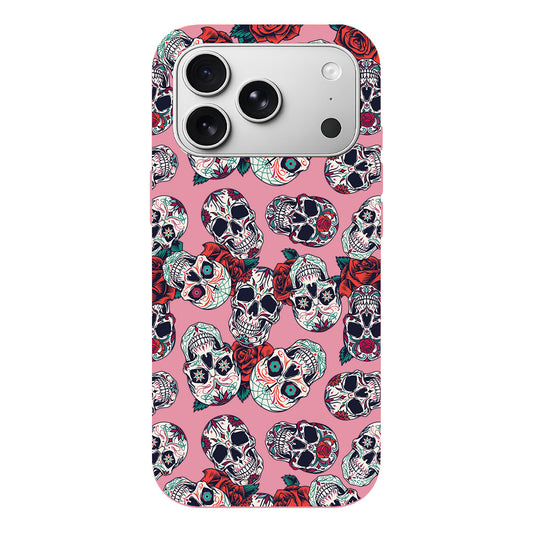 Death and Roses Lansman Model İçi Kadife Silikon Telefon Kılıfı