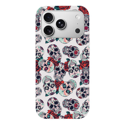 Death and Roses Lansman Model İçi Kadife Silikon Telefon Kılıfı