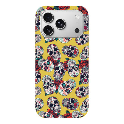 Death and Roses Lansman Model İçi Kadife Silikon Telefon Kılıfı