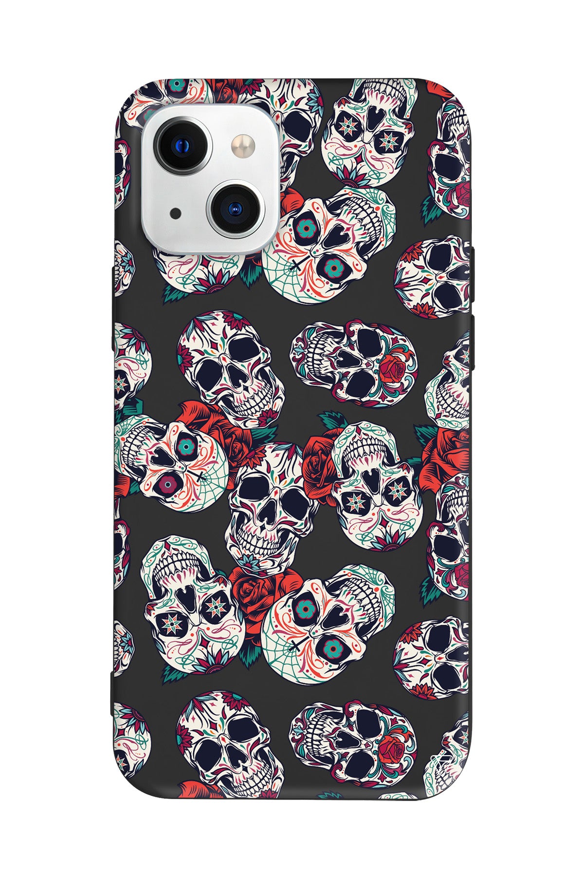 Death and Roses Lansman Model İçi Kadife Silikon Telefon Kılıfı