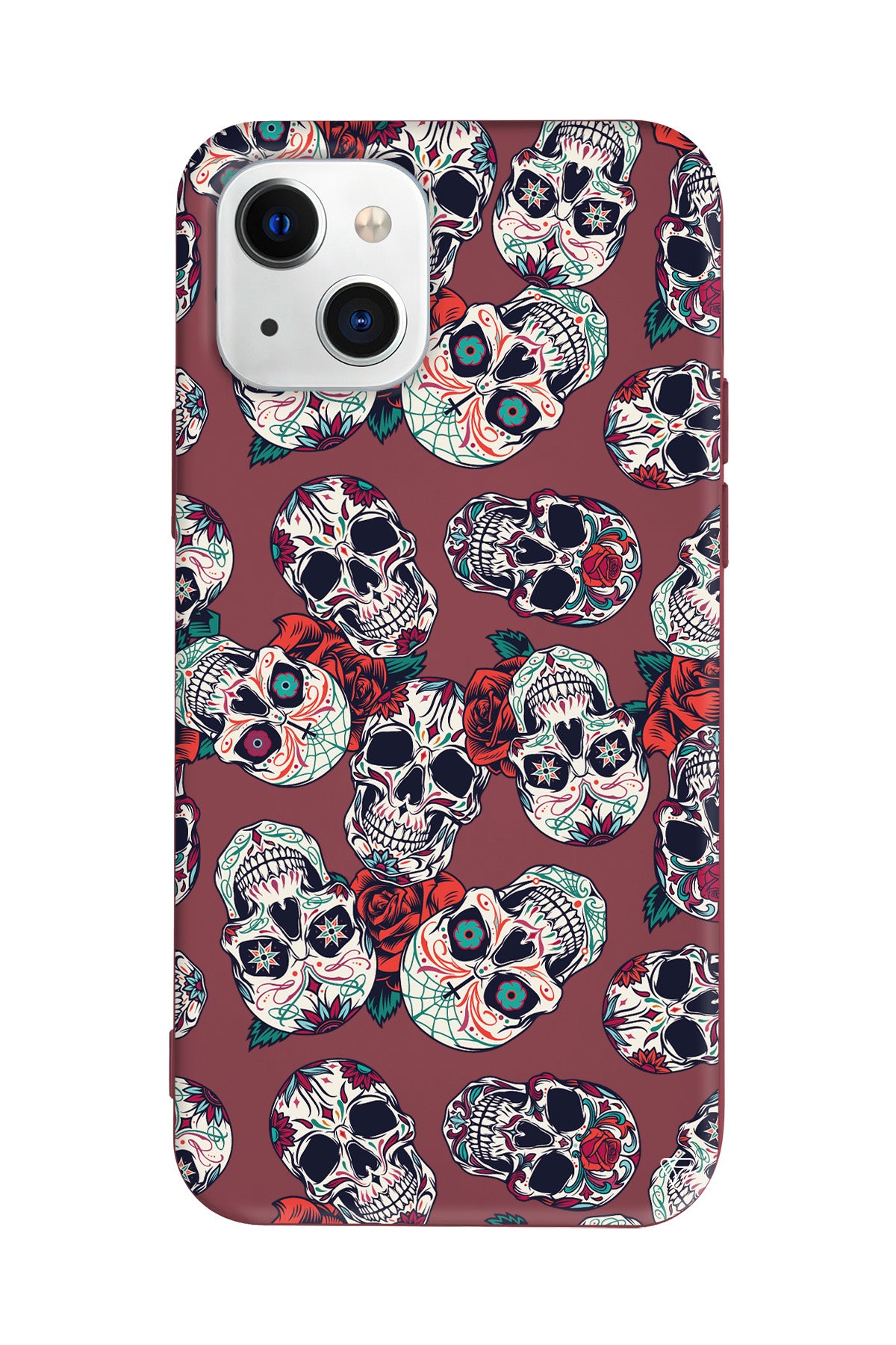 Death and Roses Lansman Model İçi Kadife Silikon Telefon Kılıfı – Plus Serisine Özel