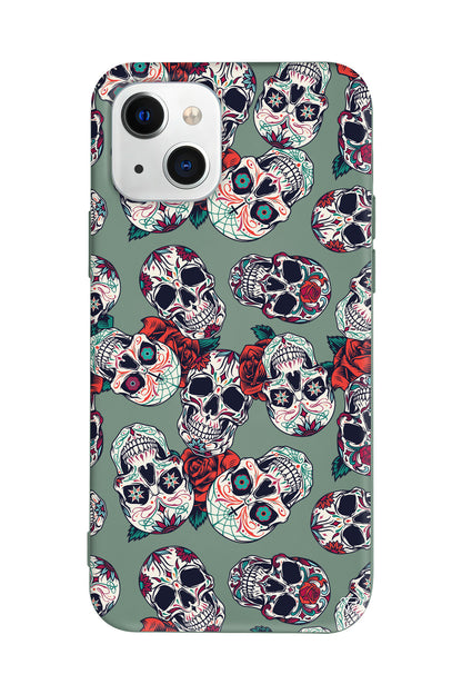 Death and Roses Lansman Model İçi Kadife Silikon Telefon Kılıfı – Plus Serisine Özel