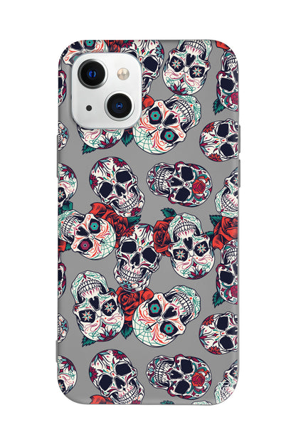 Death and Roses Lansman Model İçi Kadife Silikon Telefon Kılıfı