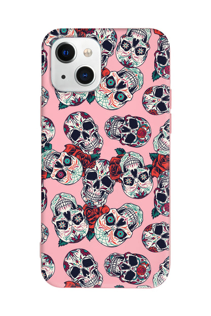 Death and Roses Lansman Model İçi Kadife Silikon Telefon Kılıfı