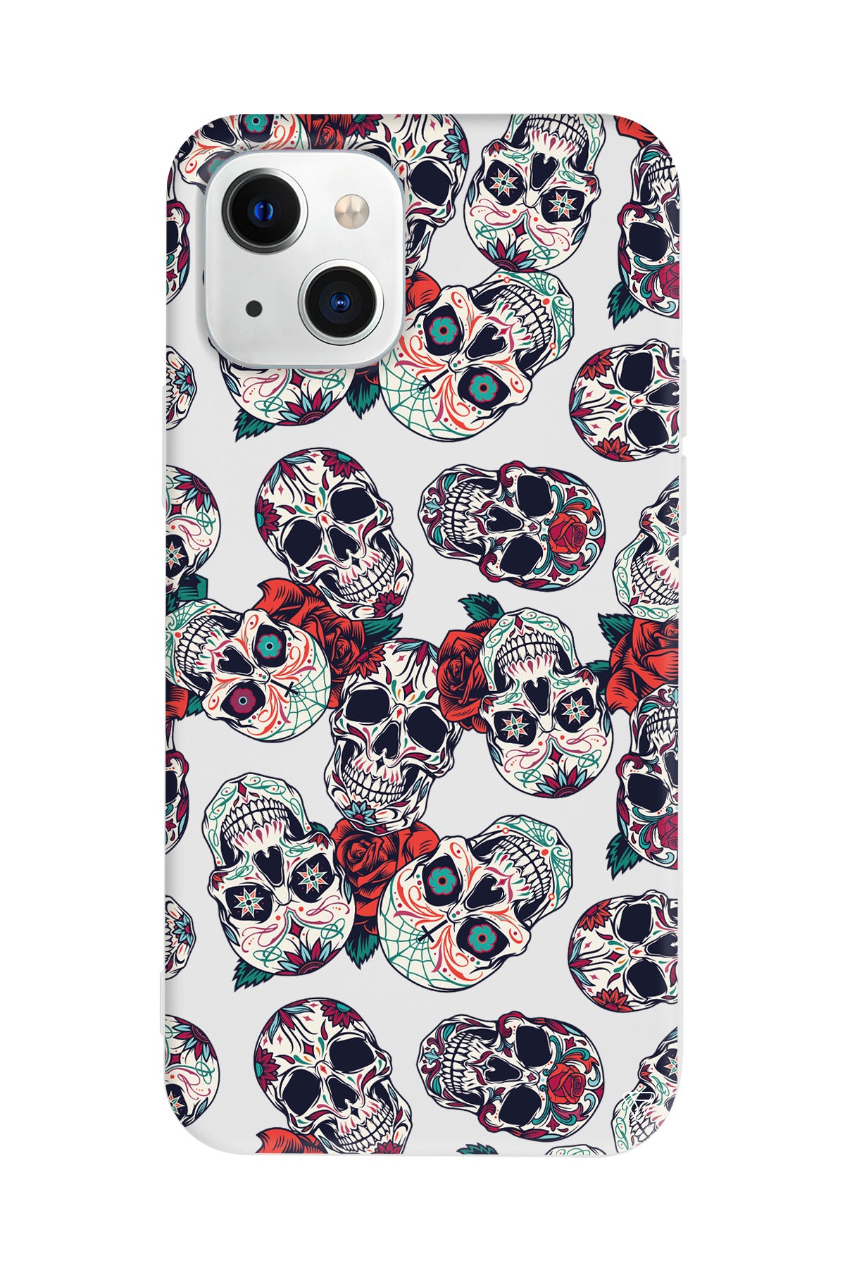 Death and Roses Lansman Model İçi Kadife Silikon Telefon Kılıfı – Plus Serisine Özel