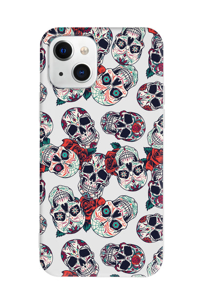 Death and Roses Lansman Model İçi Kadife Silikon Telefon Kılıfı – Plus Serisine Özel