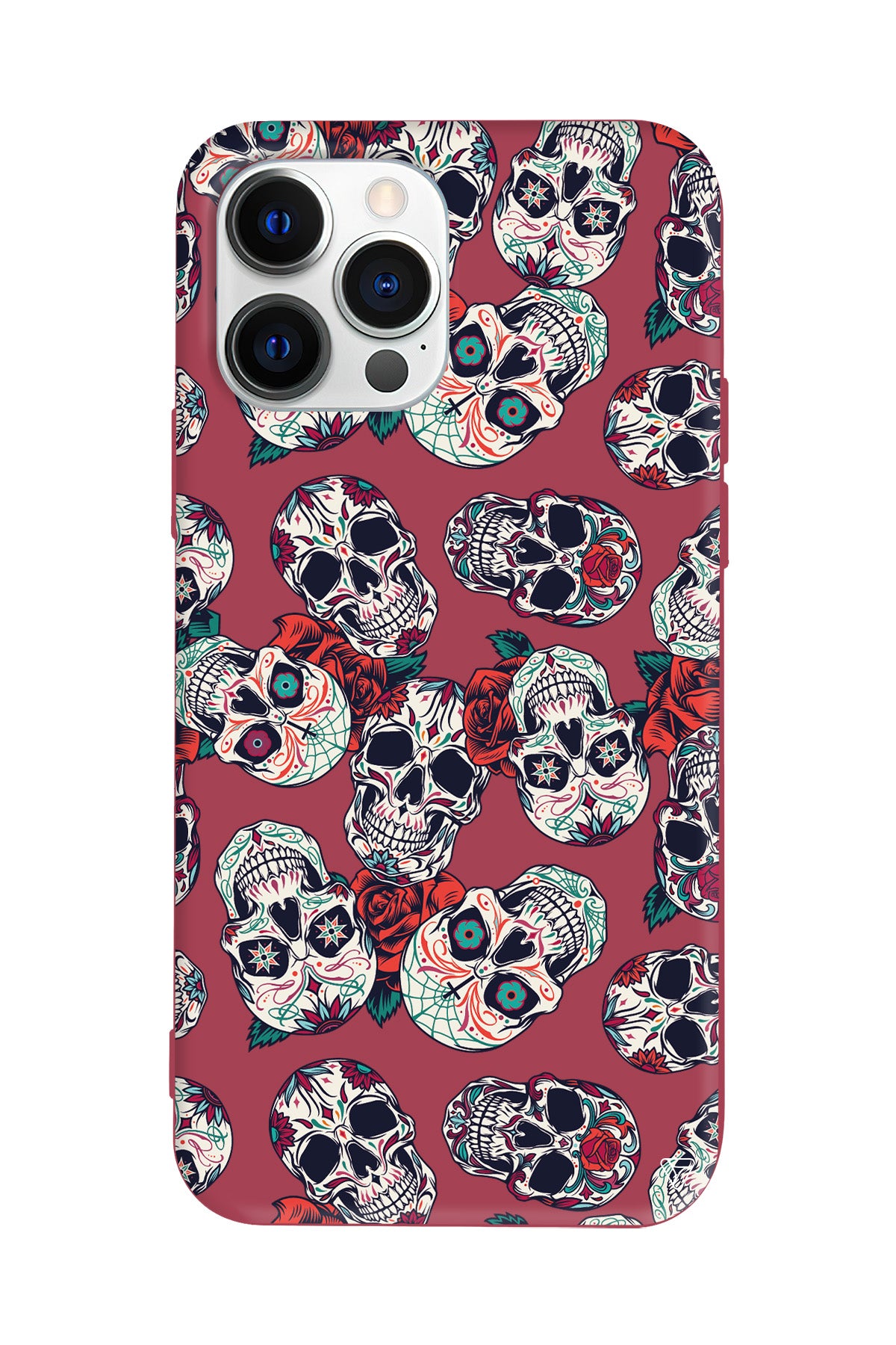 Death and Roses Lansman Model İçi Kadife Silikon Telefon Kılıfı