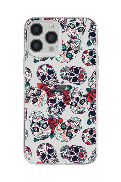 Death and Roses Lansman Model İçi Kadife Silikon Telefon Kılıfı