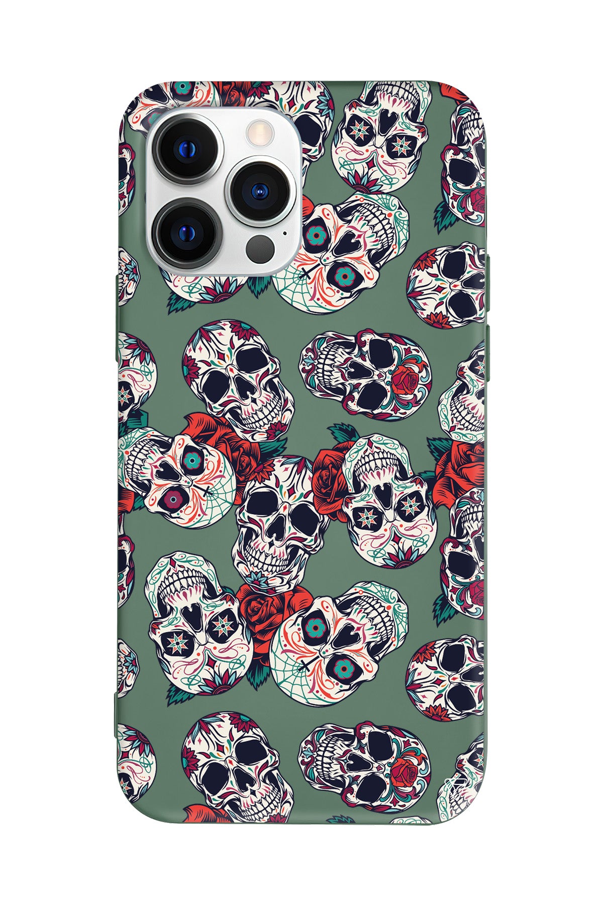 Death and Roses Lansman Model İçi Kadife Silikon Telefon Kılıfı