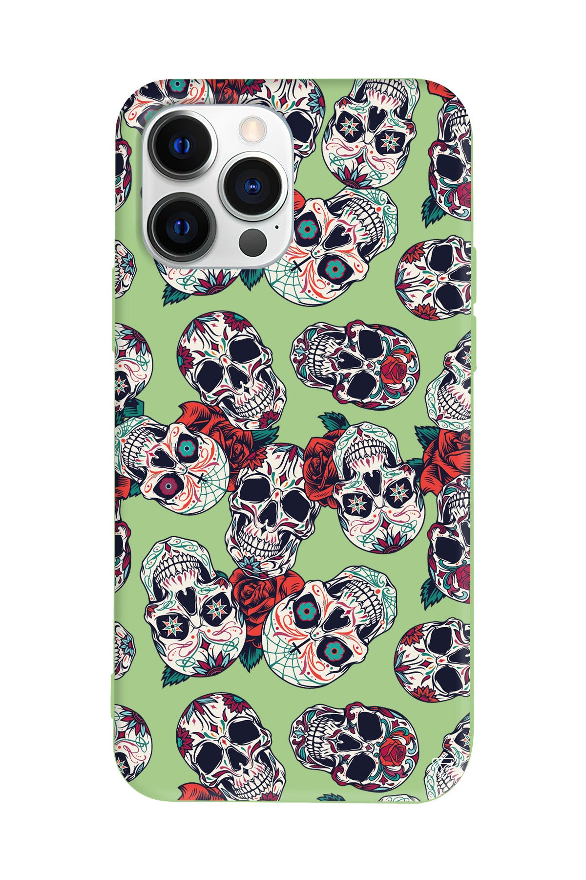 Death and Roses Lansman Model İçi Kadife Silikon Telefon Kılıfı