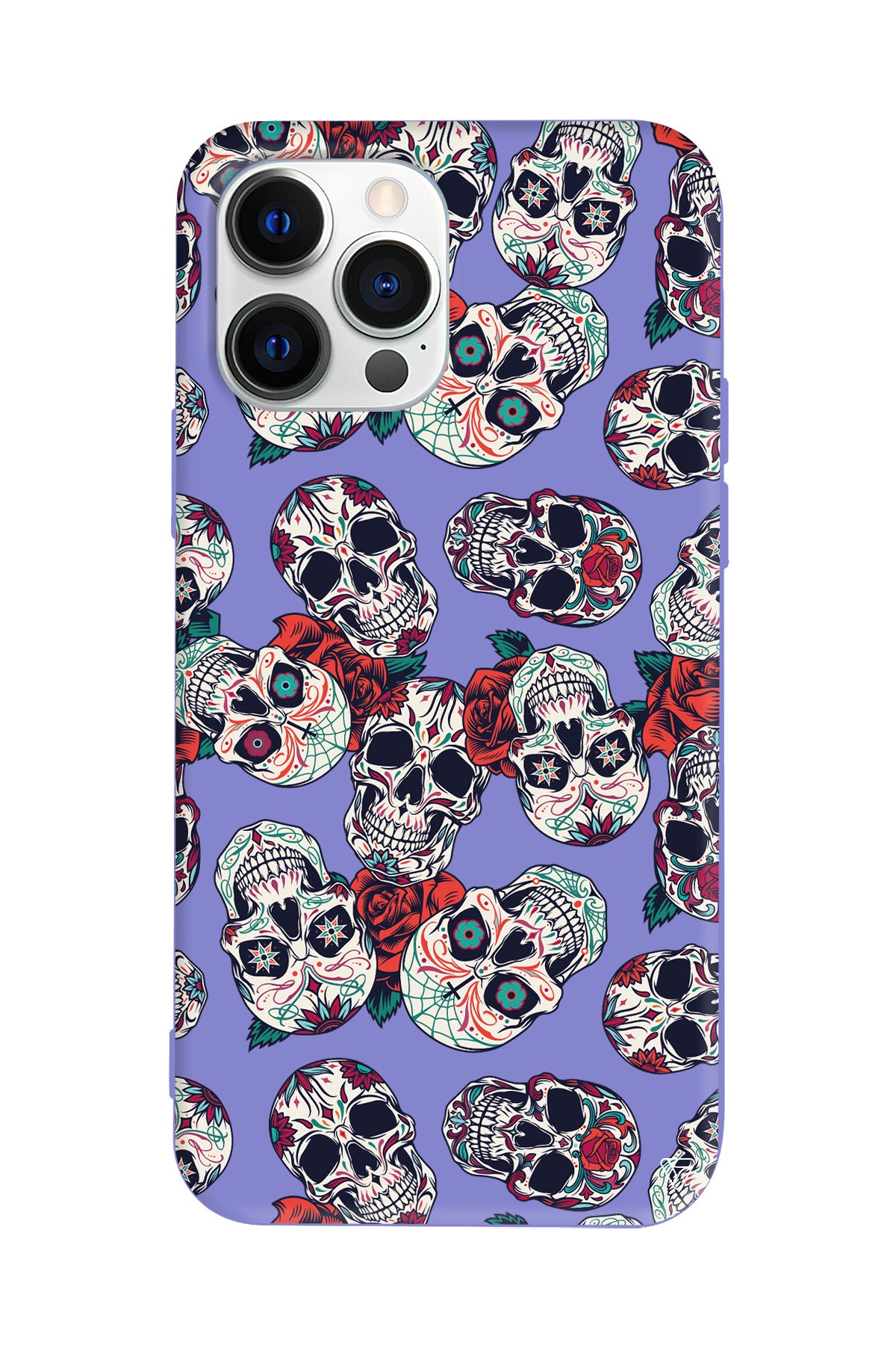 Death and Roses Lansman Model İçi Kadife Silikon Telefon Kılıfı