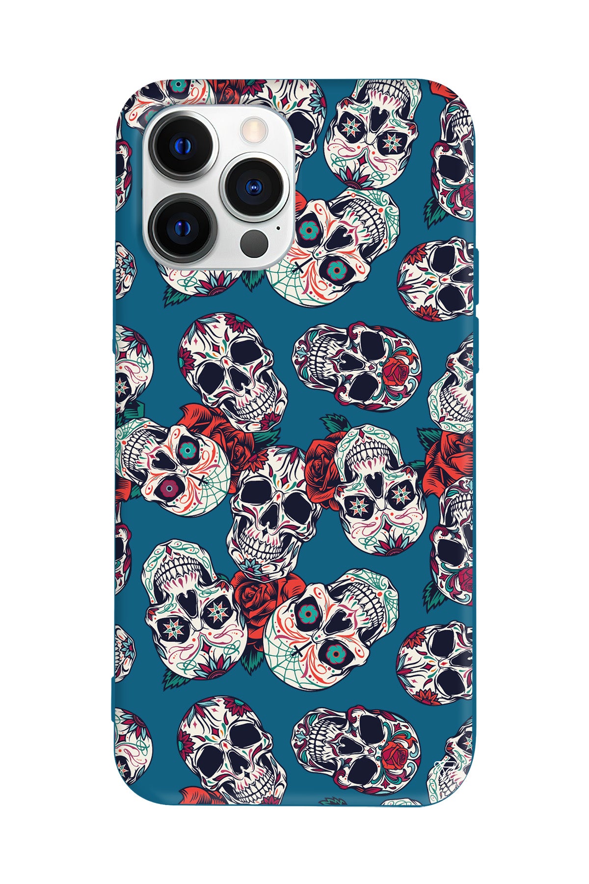 Death and Roses Lansman Model İçi Kadife Silikon Telefon Kılıfı