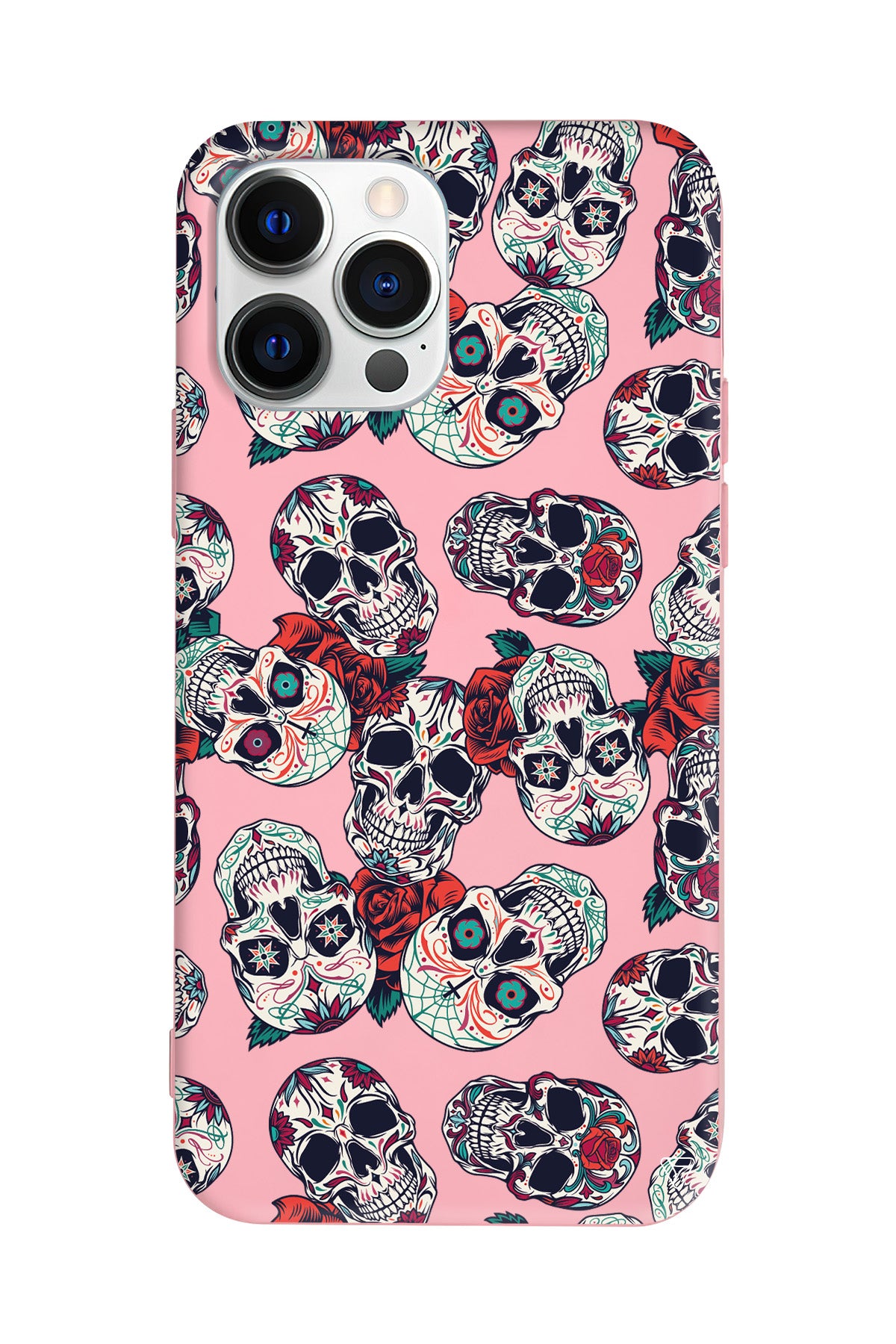 Death and Roses Lansman Model İçi Kadife Silikon Telefon Kılıfı