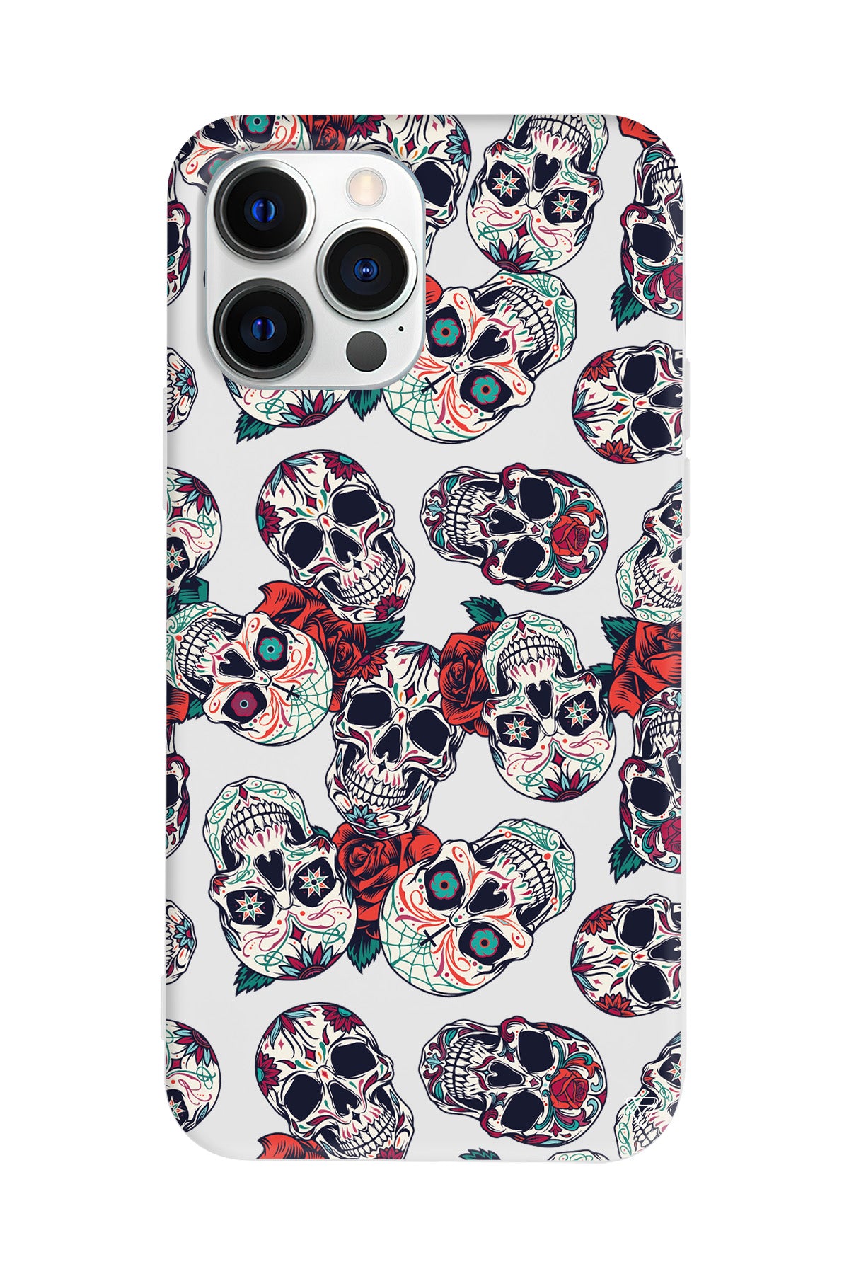 Death and Roses Lansman Model İçi Kadife Silikon Telefon Kılıfı