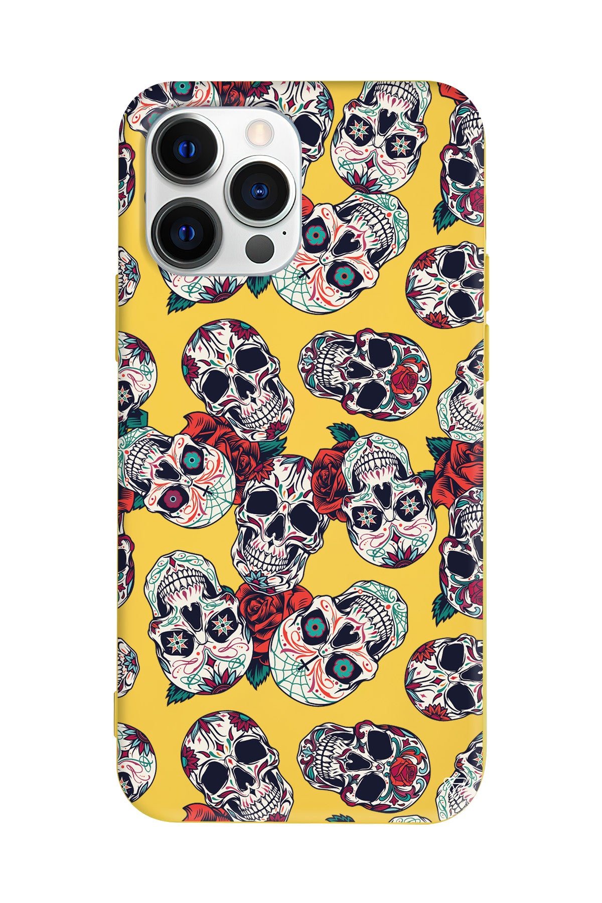 Death and Roses Lansman Model İçi Kadife Silikon Telefon Kılıfı