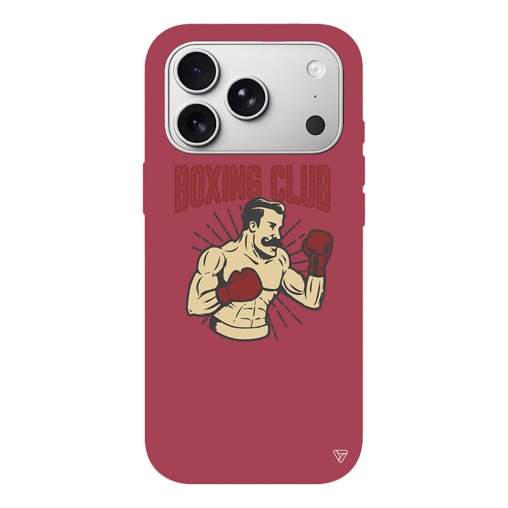 Boxing Club Lansman Model İçi Kadife Silikon Telefon Kılıfı