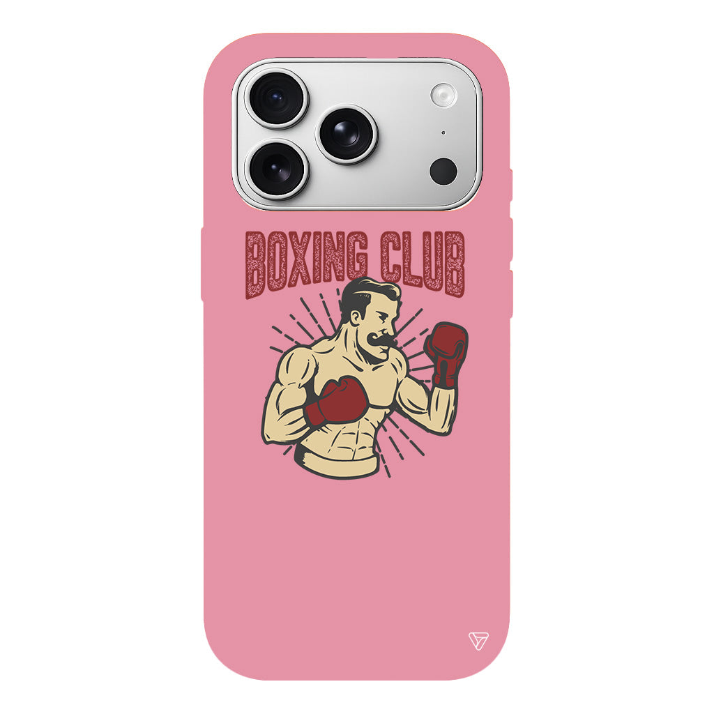 Boxing Club Lansman Model İçi Kadife Silikon Telefon Kılıfı