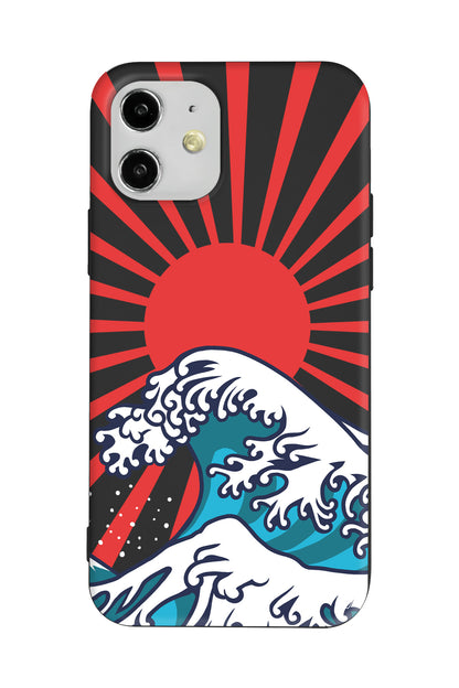 Japan Wave Lansman Model İçi Kadife Silikon Telefon Kılıfı