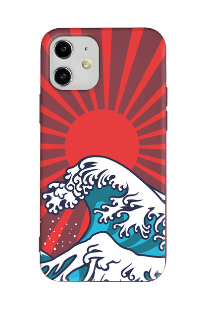 Japan Wave Lansman Model İçi Kadife Silikon Telefon Kılıfı