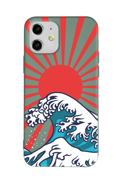 Japan Wave Lansman Model İçi Kadife Silikon Telefon Kılıfı