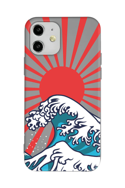 Japan Wave Lansman Model İçi Kadife Silikon Telefon Kılıfı