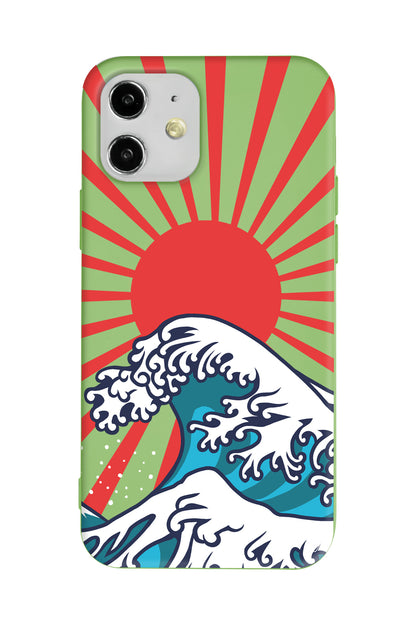 Japan Wave Lansman Model İçi Kadife Silikon Telefon Kılıfı