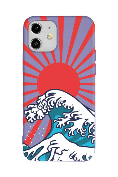 Japan Wave Lansman Model İçi Kadife Silikon Telefon Kılıfı