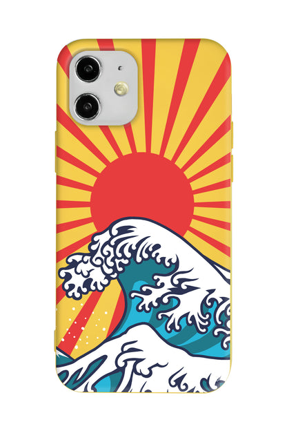 Japan Wave Lansman Model İçi Kadife Silikon Telefon Kılıfı