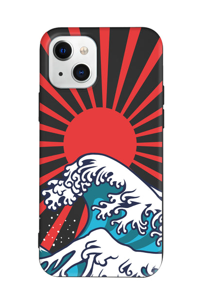 Japan Wave Lansman Model İçi Kadife Silikon Telefon Kılıfı