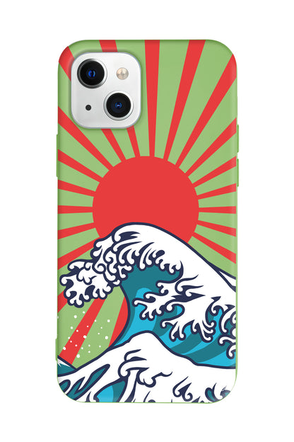 Japan Wave Lansman Model İçi Kadife Silikon Telefon Kılıfı