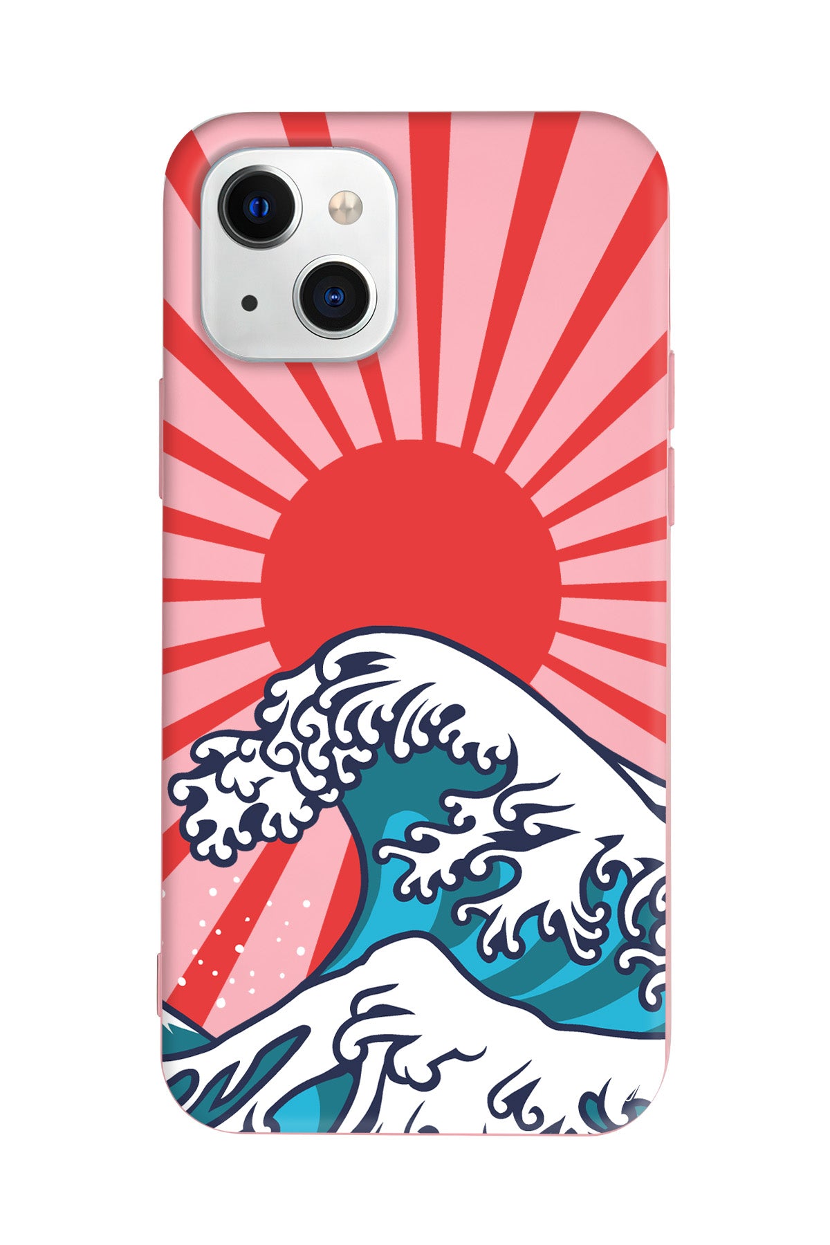 Japan Wave Lansman Model İçi Kadife Silikon Telefon Kılıfı