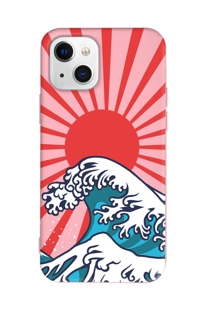 Japan Wave Lansman Model İçi Kadife Silikon Telefon Kılıfı